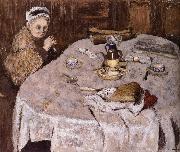 Edouard Vuillard Vial wife's breakfast painting